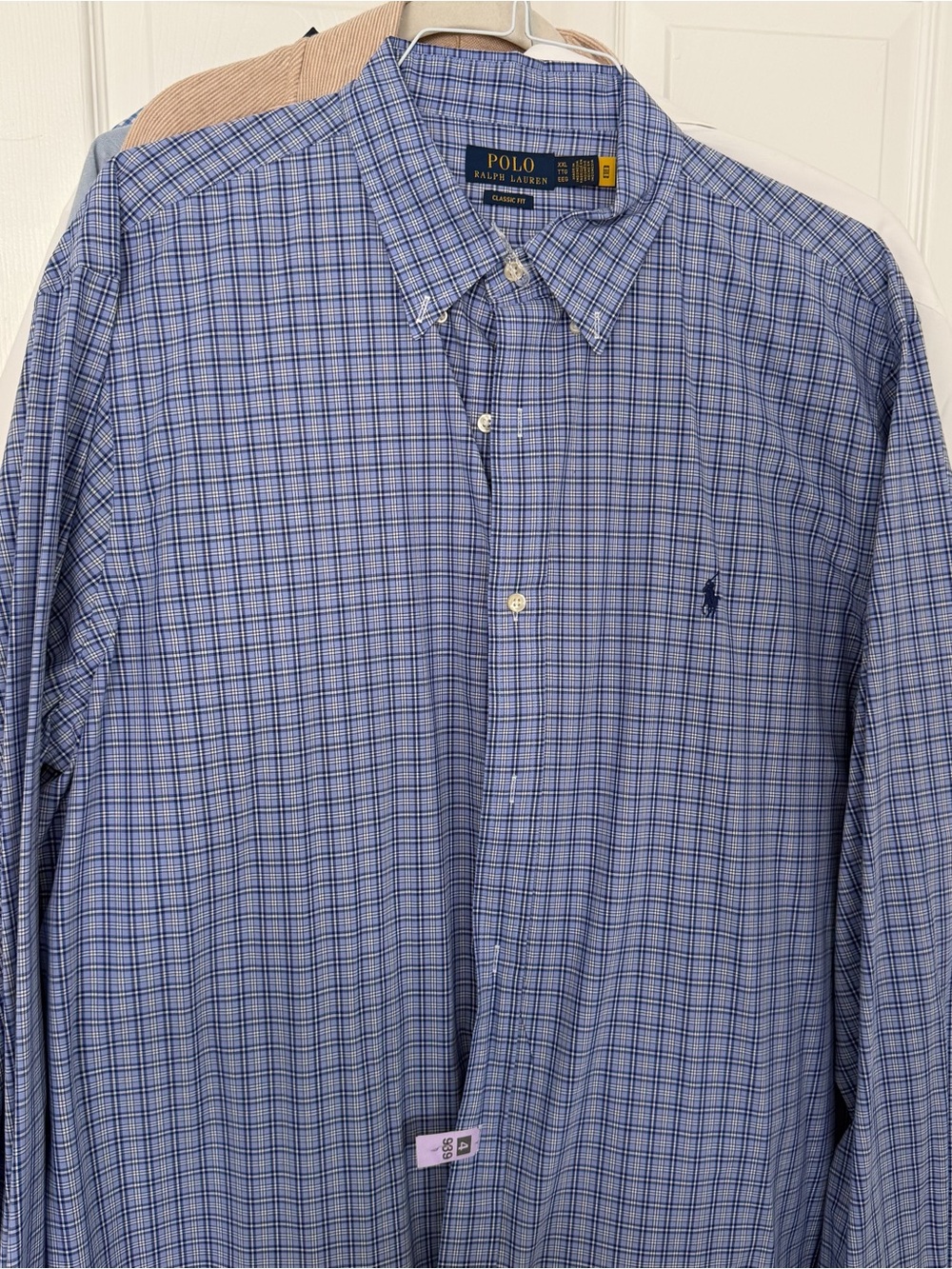 Ralph Lauren Blue Plaid Button-Down Dress Shirt